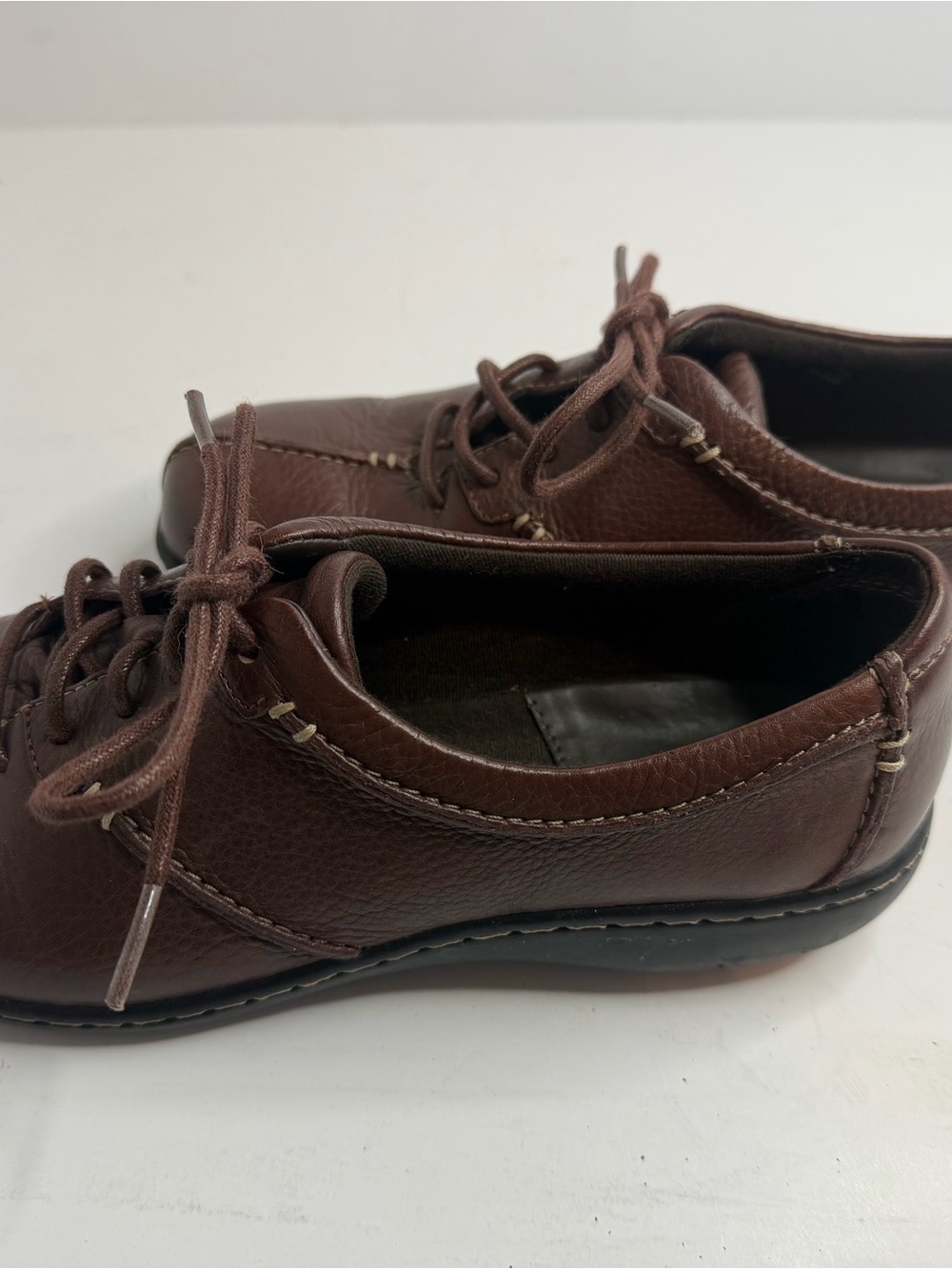 Clarks Bendables Beals Leather Lace Up Comfort Oxfords Brown Women's 8M - Picture 5 of 7